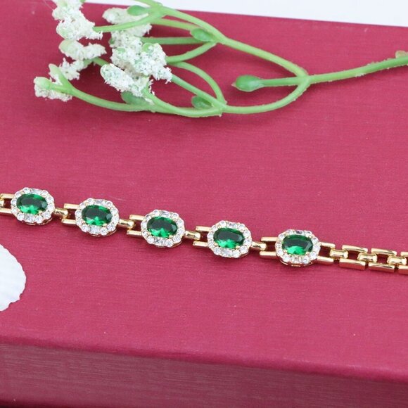 "Elegant Rose Gold Evil Eye Bracelet in Gold Plated Brass, XPBL1014 - Picture 12 of 12